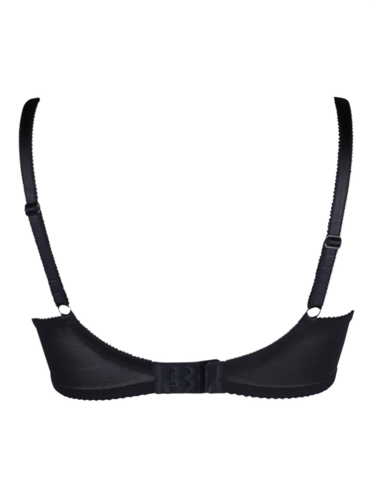 Product image 11 of 11, which shows Pour Moi Amour Padded Balconette Bra, Black/Scarlet, 32B