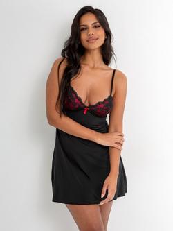 Pour Moi Amour Chemise, Black/Scarlet, Black/Scarlet
