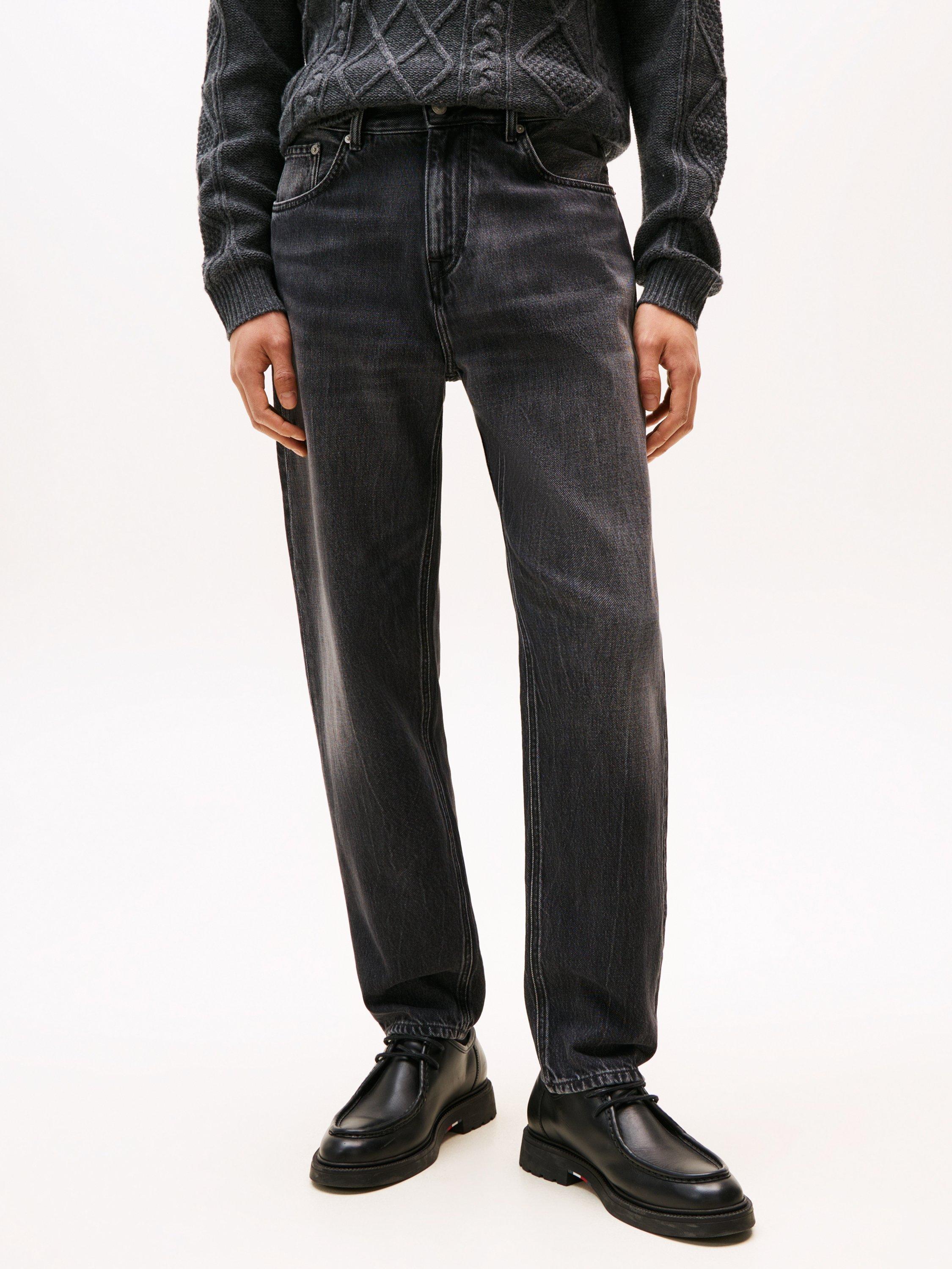 Product image 4 of 5, which shows Tommy Hilfiger Harlem Cotton Regular Tapered Denim Jeans, Marcus Grey, W30/L32