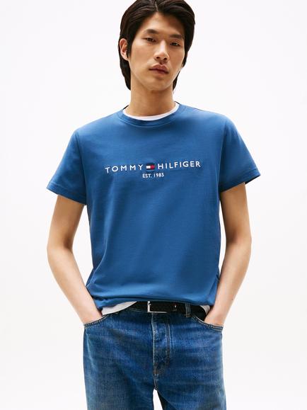 Tommy Hilfiger Logo Cotton T-Shirt, Aegean Sea