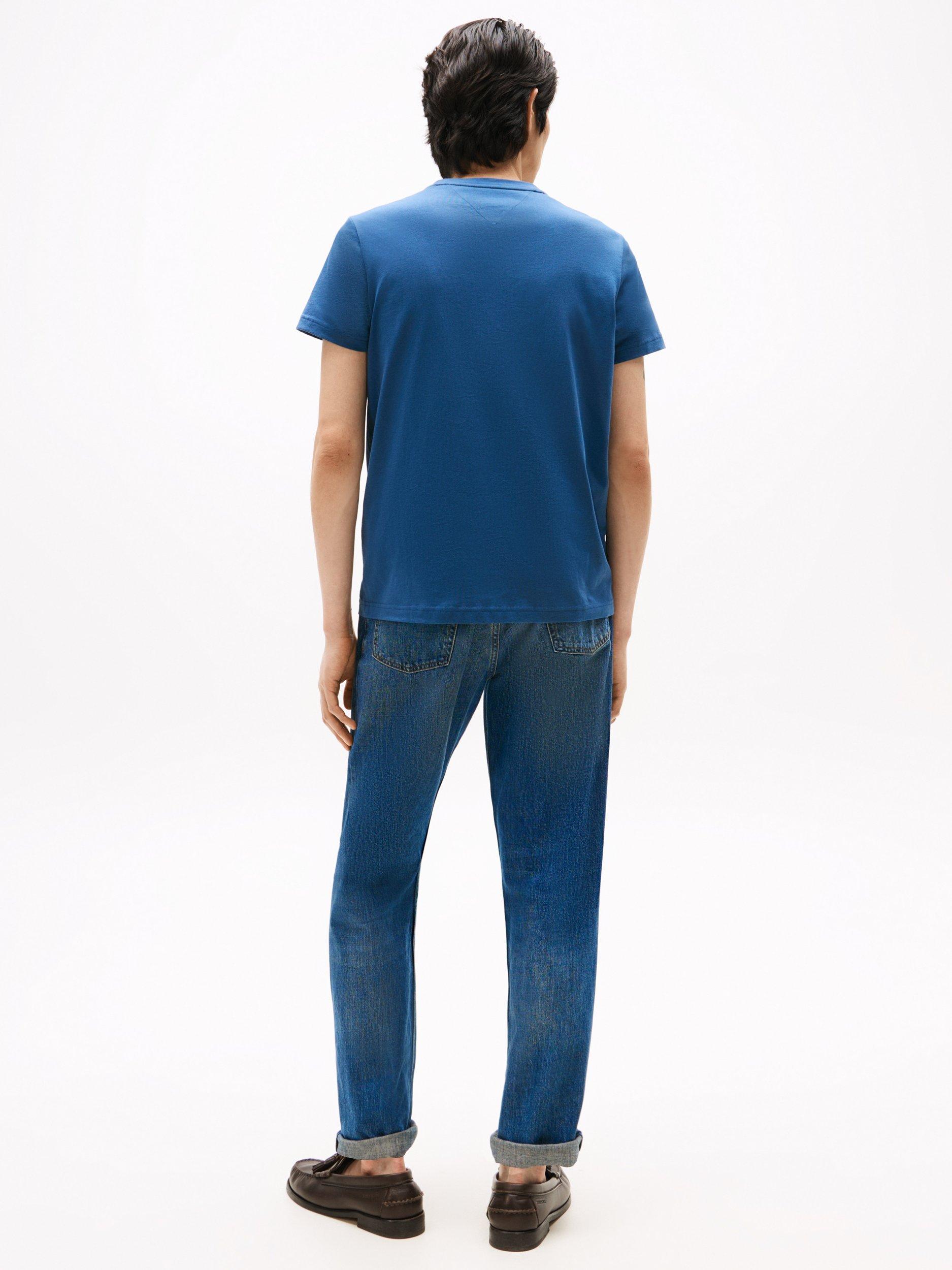 Product image 2 of 5, which shows Tommy Hilfiger Logo Cotton T-Shirt, Aegean Sea, M