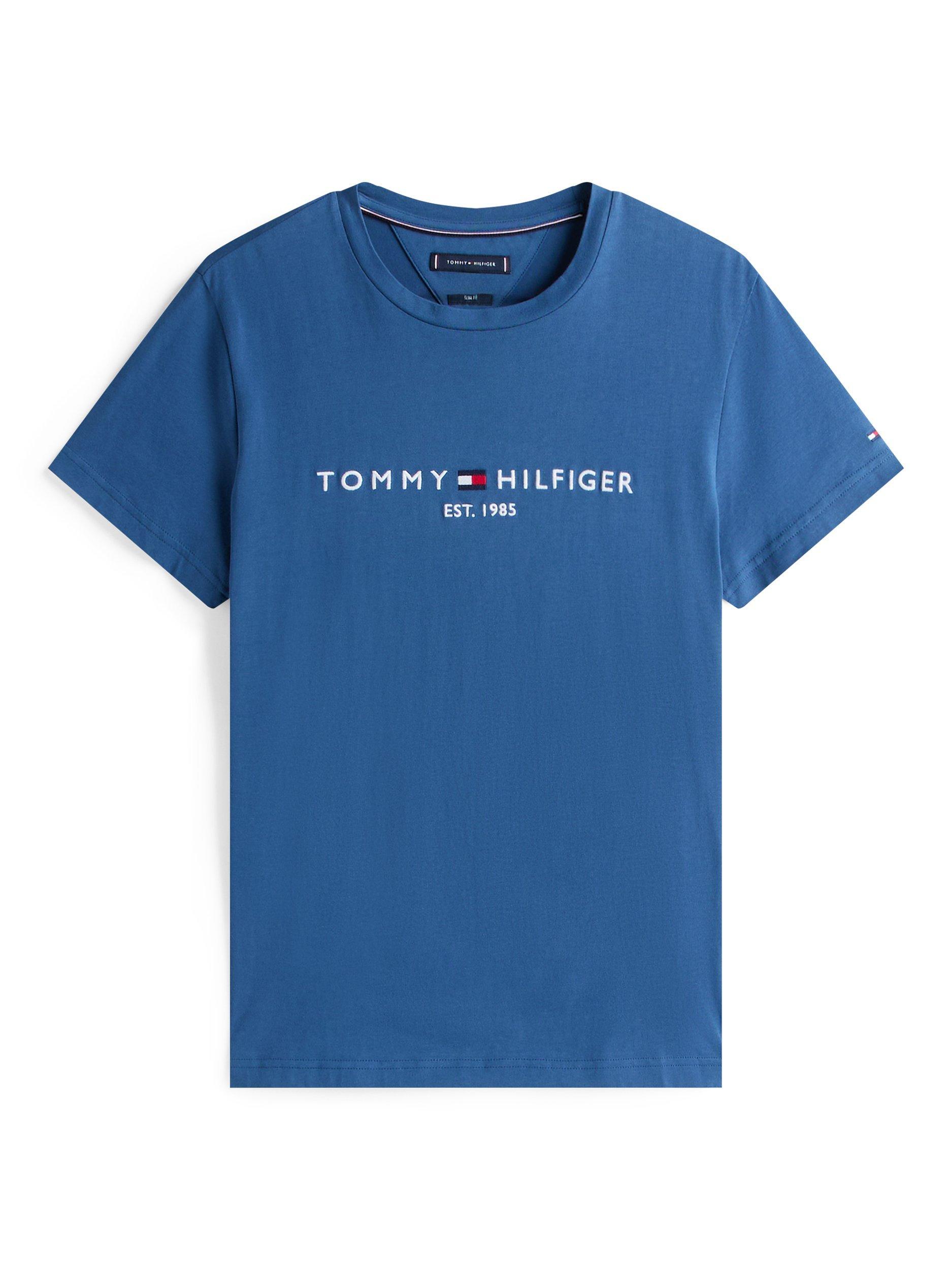 Product image 5 of 5, which shows Tommy Hilfiger Logo Cotton T-Shirt, Aegean Sea, M