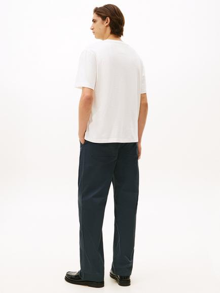 Tommy Hilfiger Crest Embroidery Cotton T-Shirt - view 2, Ecru