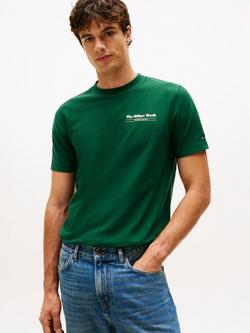 Tommy Hilfiger Herald Cotton Short Sleeve Crew Neck T-Shirt, Ornamental Green