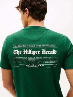 Tommy Hilfiger Herald Cotton Short Sleeve Crew Neck T-Shirt - view 2, Ornamental Green