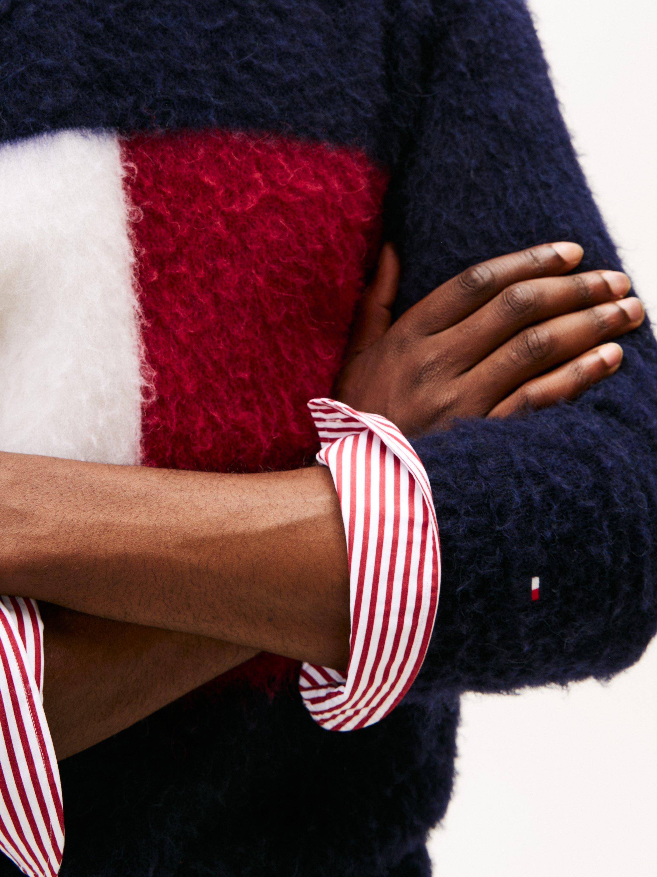 Product image 4 of 5, which shows Tommy Hilfiger Wool Blend Crew Neck Jumper, Desert Sky, XXL