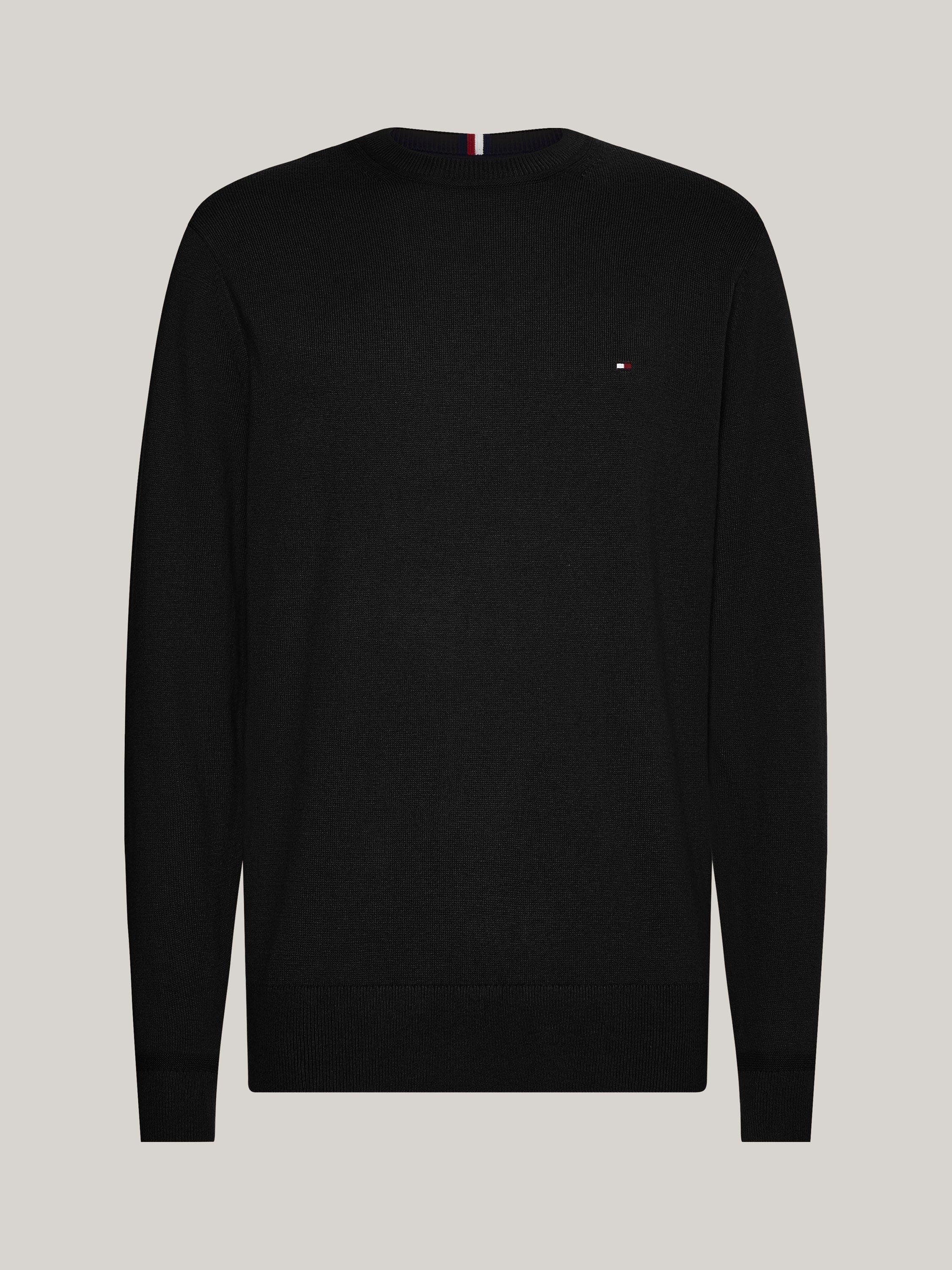 Product image 5 of 5, which shows Tommy Hilfiger Plus Cashmere Blend Flag Embroidery Jumper, Black, XXXL