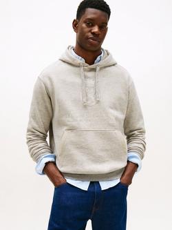 Tommy Hilfiger Cotton Blend Crest Logo Hoodie, Grey Mar Heather