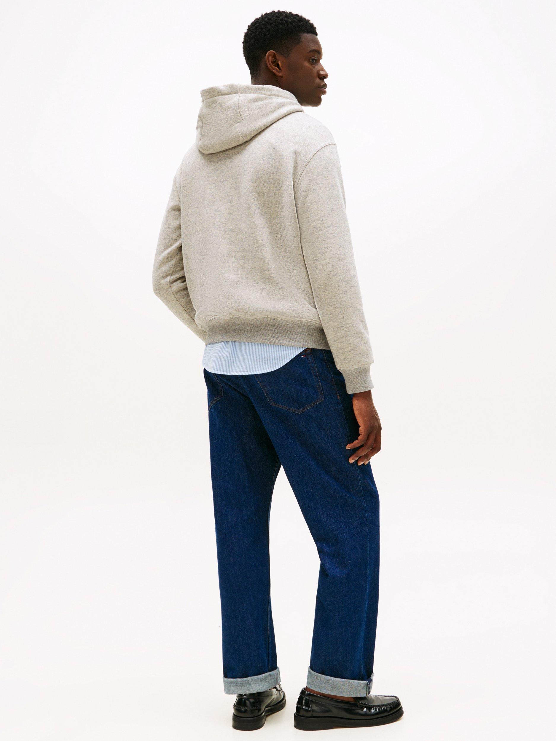 Product image 3 of 5, which shows Tommy Hilfiger Cotton Blend Crest Logo Hoodie, Grey Mar Heather, M