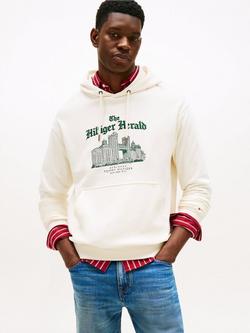 Tommy Hilfiger Herald Skyline Cotton Hoodie, Ivory Petal