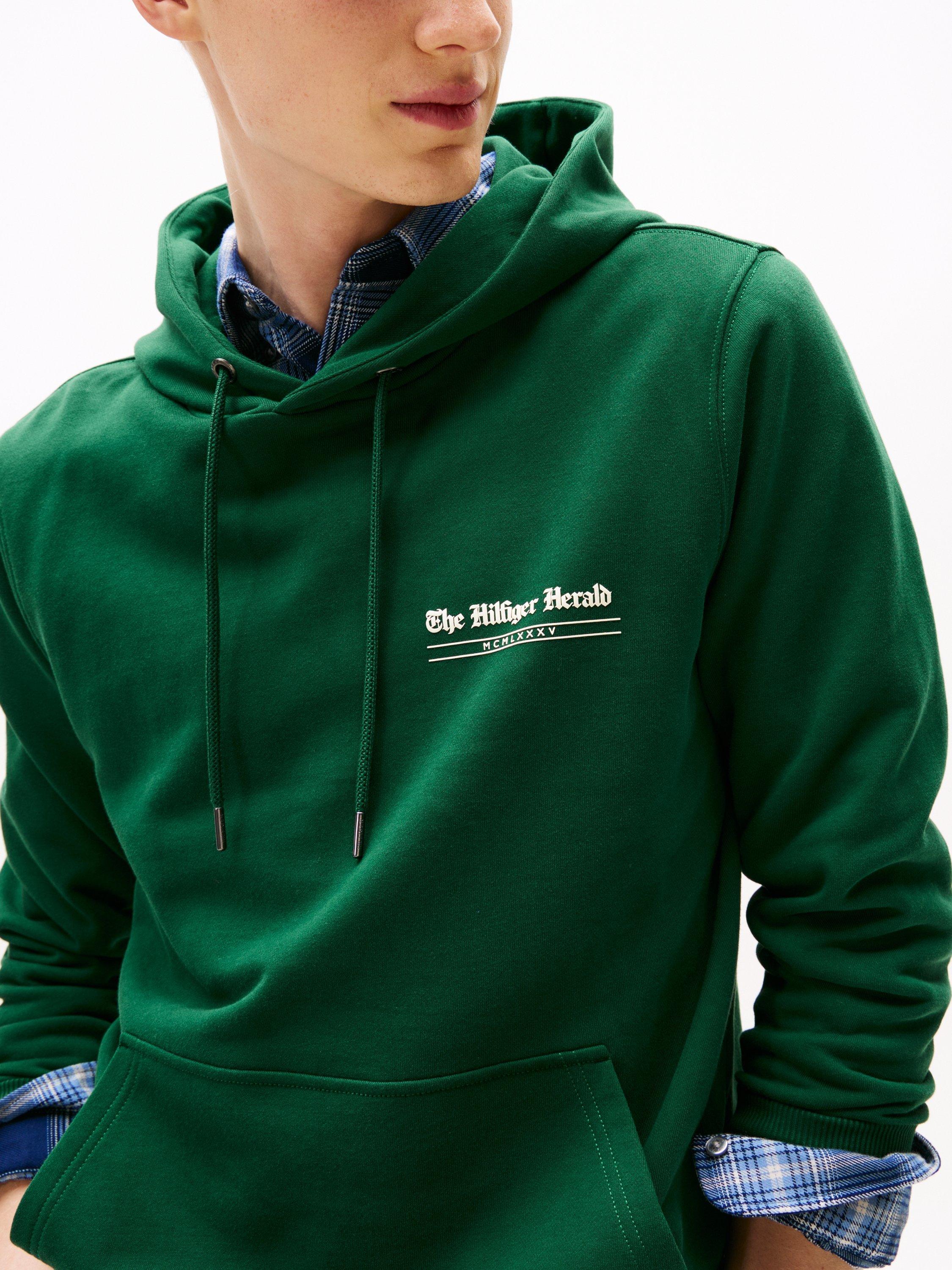 Product image 5 of 5, which shows Tommy Hilfiger Herald Cotton Hoodie, Ornamental Green, M