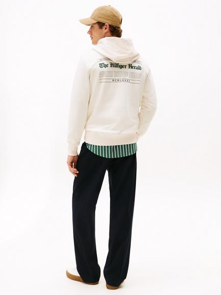 Tommy Hilfiger Herald Cotton Hoodie - view 2, Ivory Petal