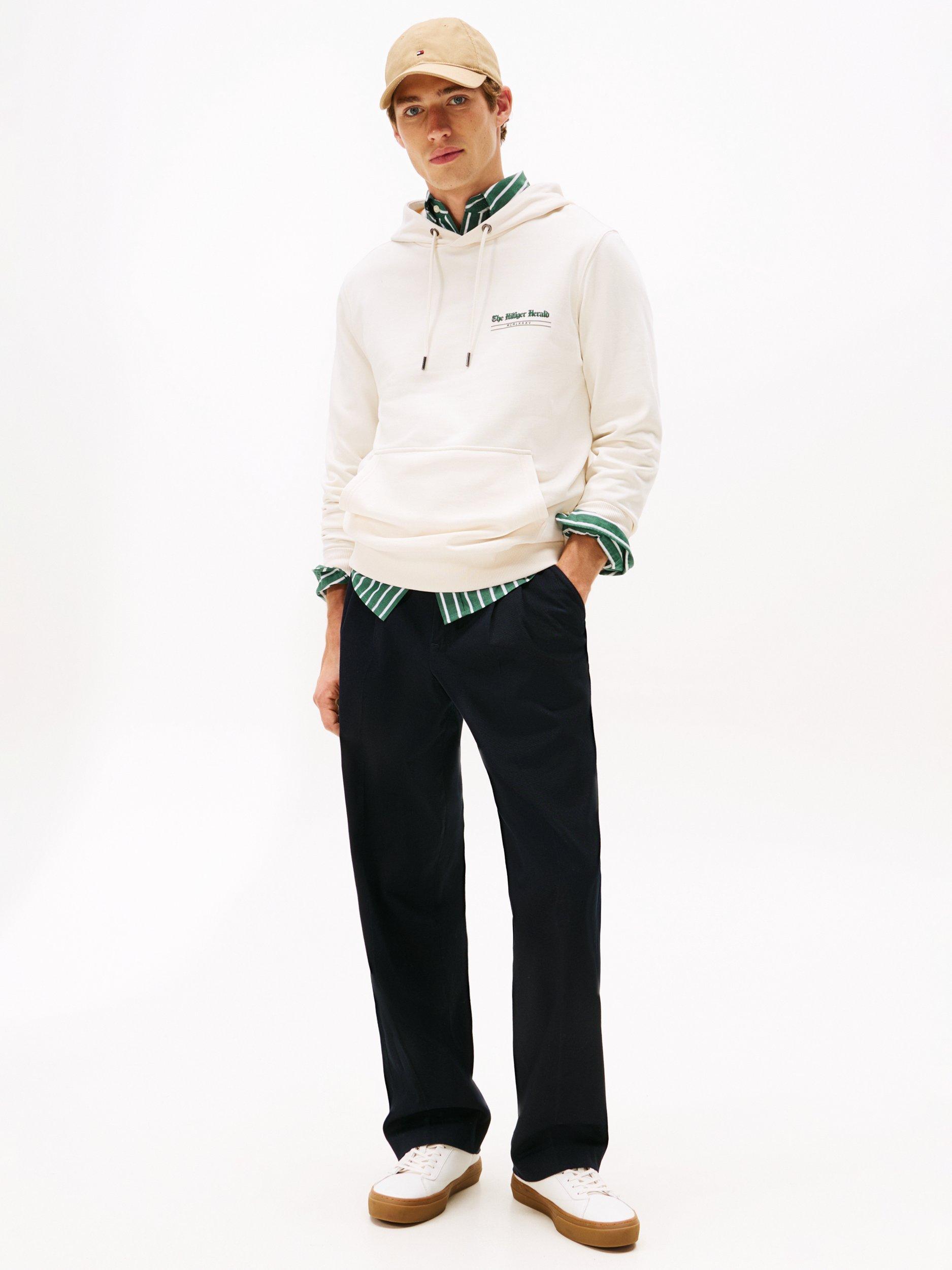 Product image 3 of 5, which shows Tommy Hilfiger Herald Cotton Hoodie, Ivory Petal, XS