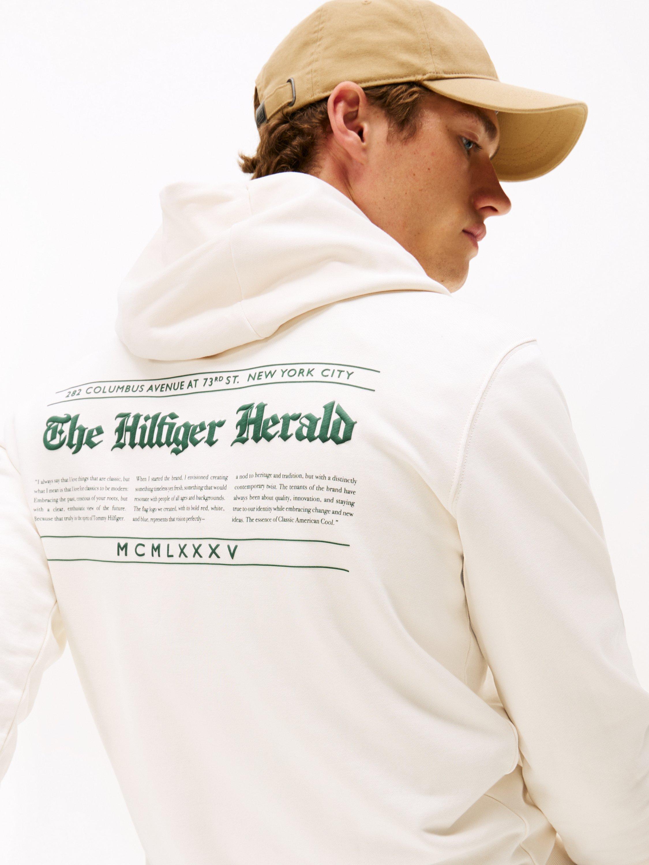 Product image 4 of 5, which shows Tommy Hilfiger Herald Cotton Hoodie, Ivory Petal, XS