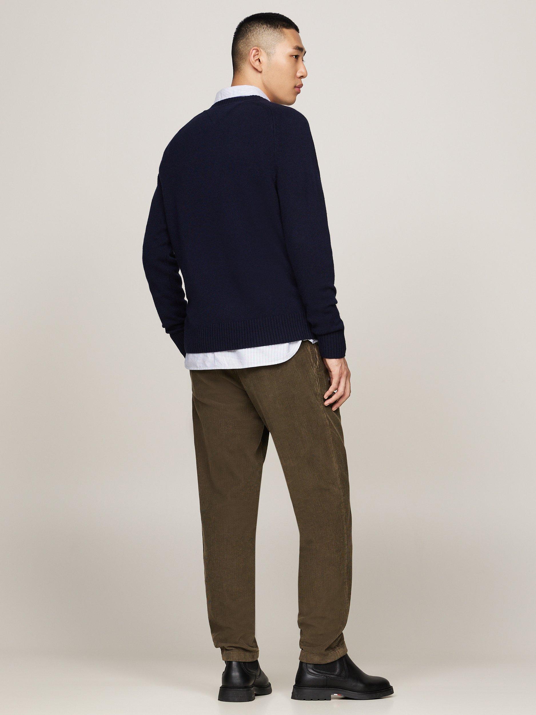 Product image 2 of 6, which shows Tommy Hilfiger Wool Crew Neck Jumper, Desert Sky, S