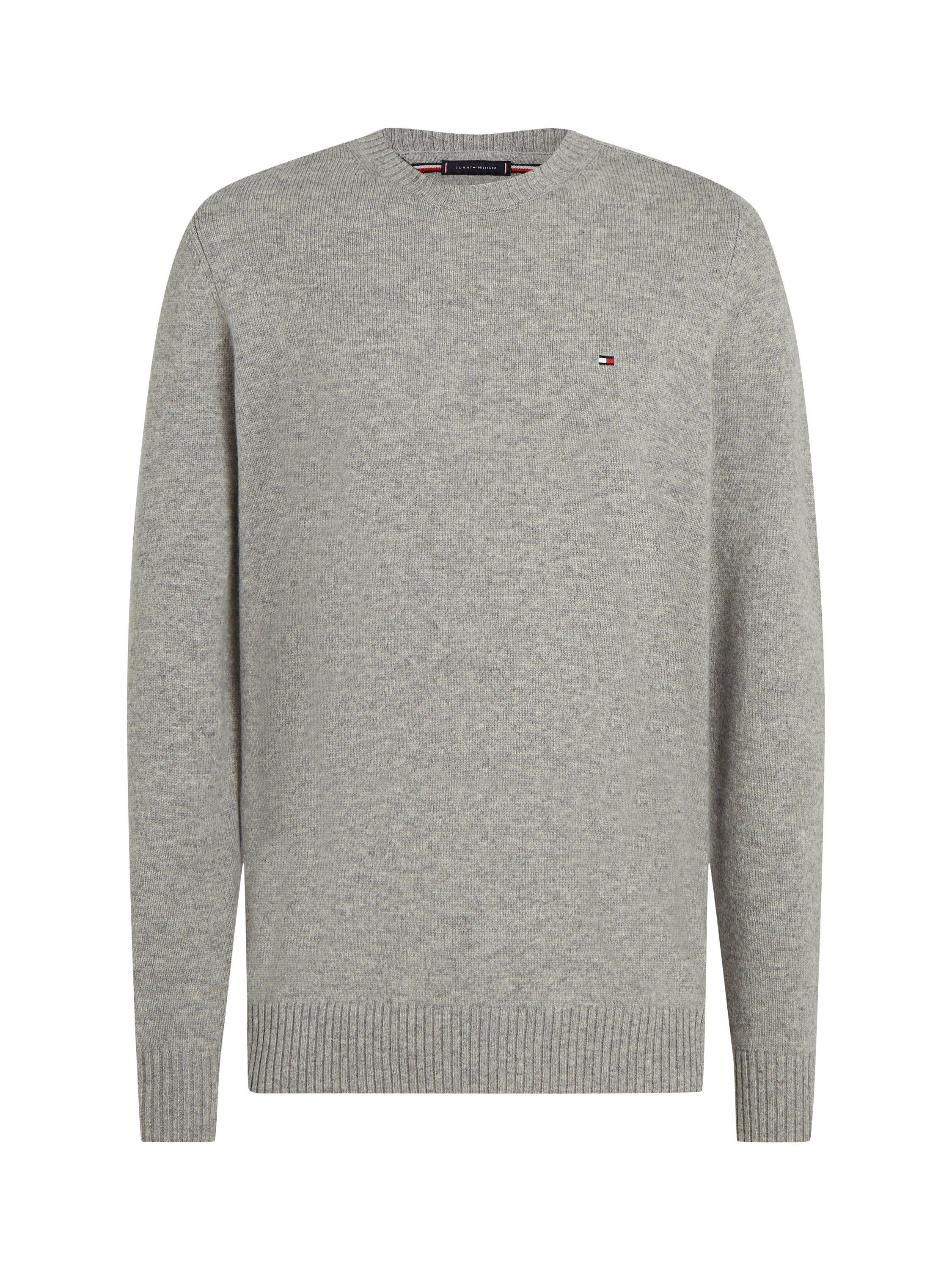Product image 6 of 6, which shows Tommy Hilfiger Wool Crew Neck Jumper, Light Grey, XS