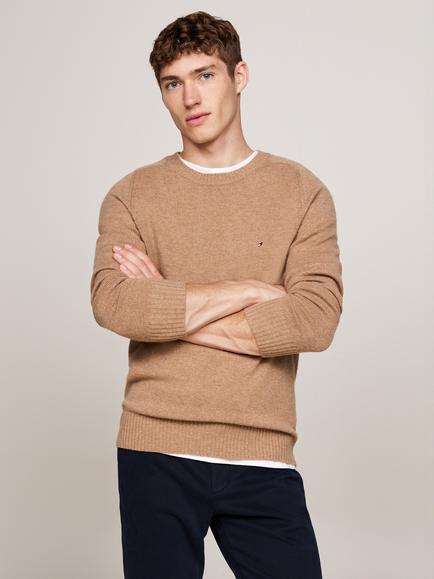 Tommy Hilfiger Wool Crew Neck Jumper, Canvas
