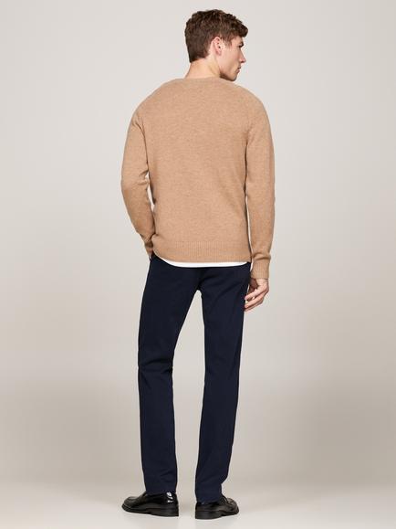 Tommy Hilfiger Wool Crew Neck Jumper - view 2, Canvas