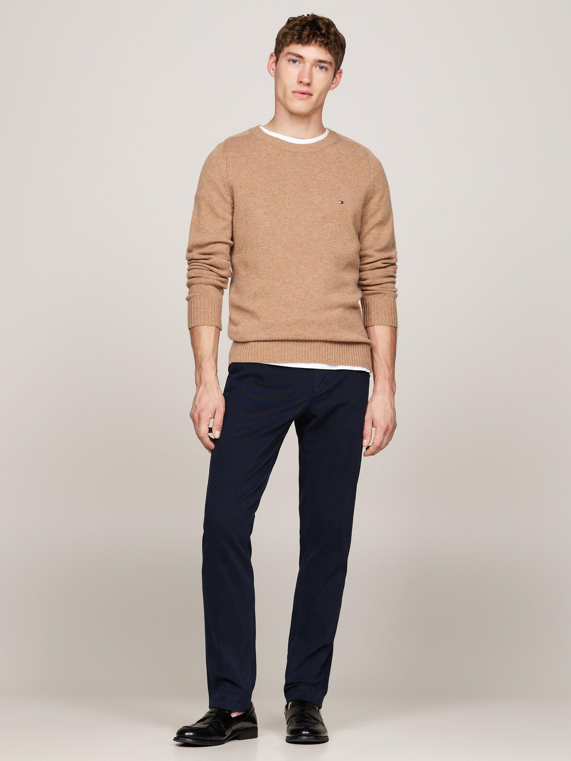 Product image 4 of 6, which shows Tommy Hilfiger Wool Crew Neck Jumper, Canvas, XS