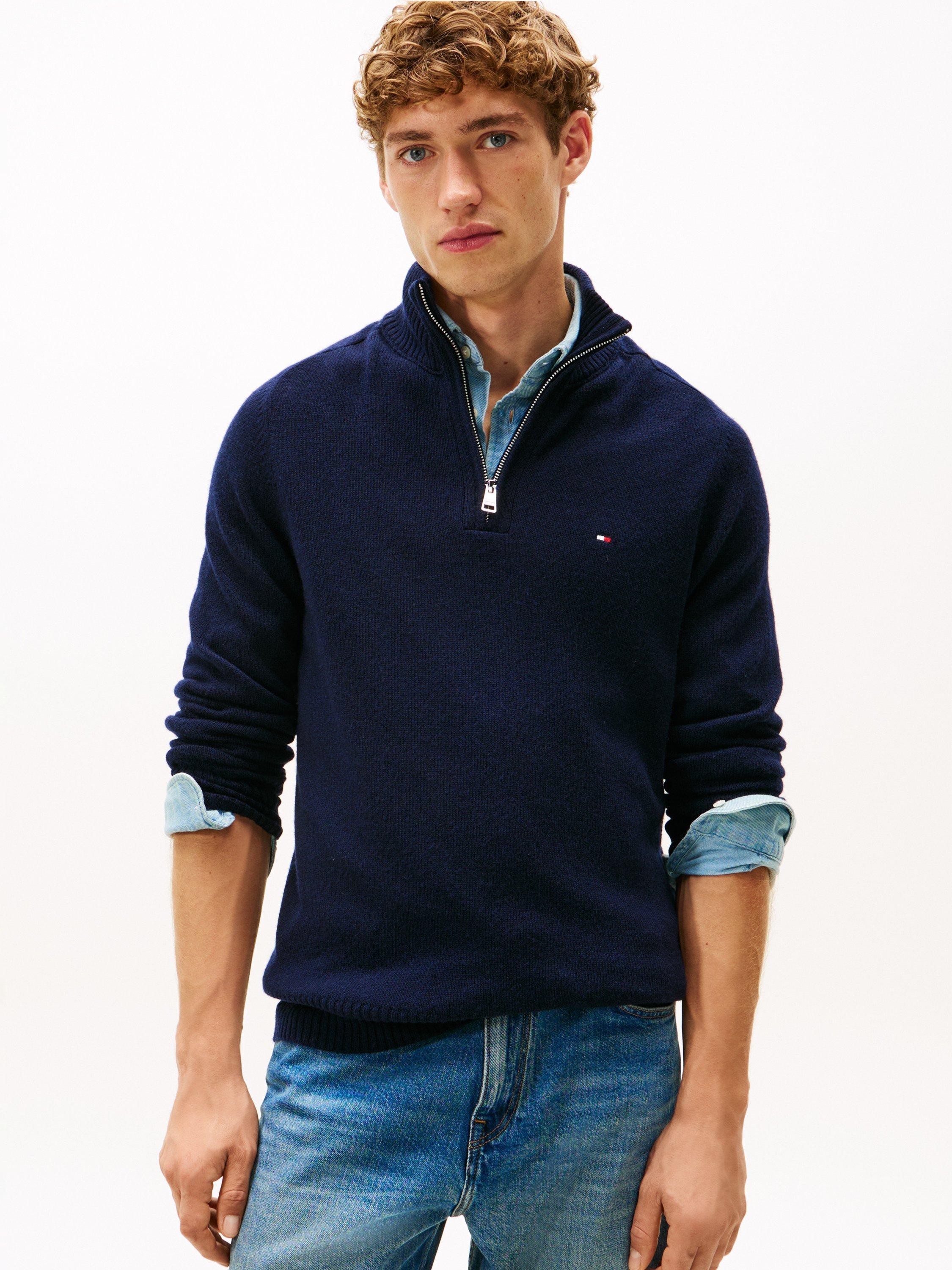 Tommy Hilfiger Wool Half Zip Neck Jumper