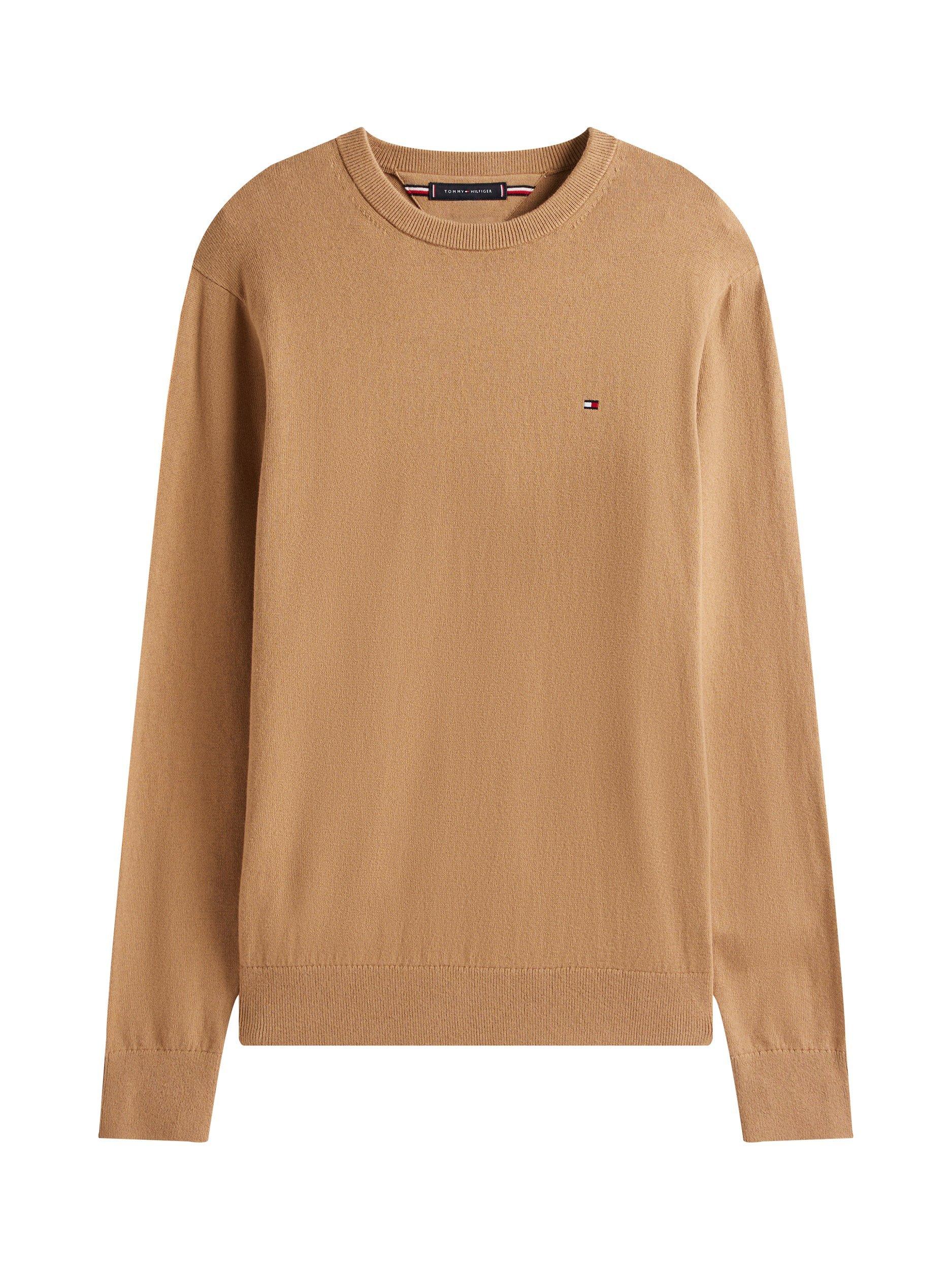 Product image 5 of 5, which shows Tommy Hilfiger Cashmere Blend Crew Neck Jumper, Timeless Camel, XL