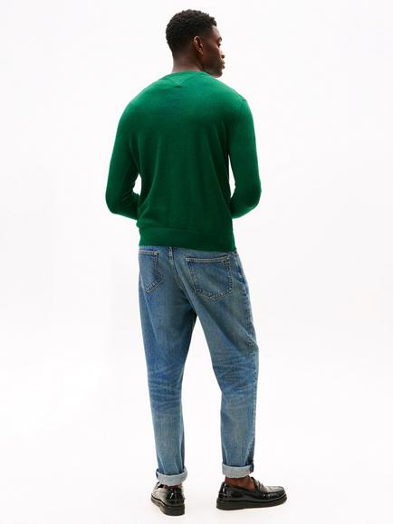 Tommy Hilfiger Cashmere Blend Crew Neck Jumper - view 2, Ornate Green