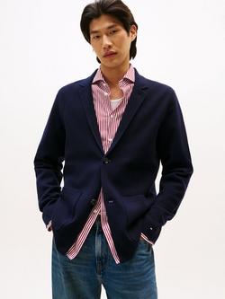 Tommy Hilfiger Wool Blend Collar Cardigan, Desert Sky