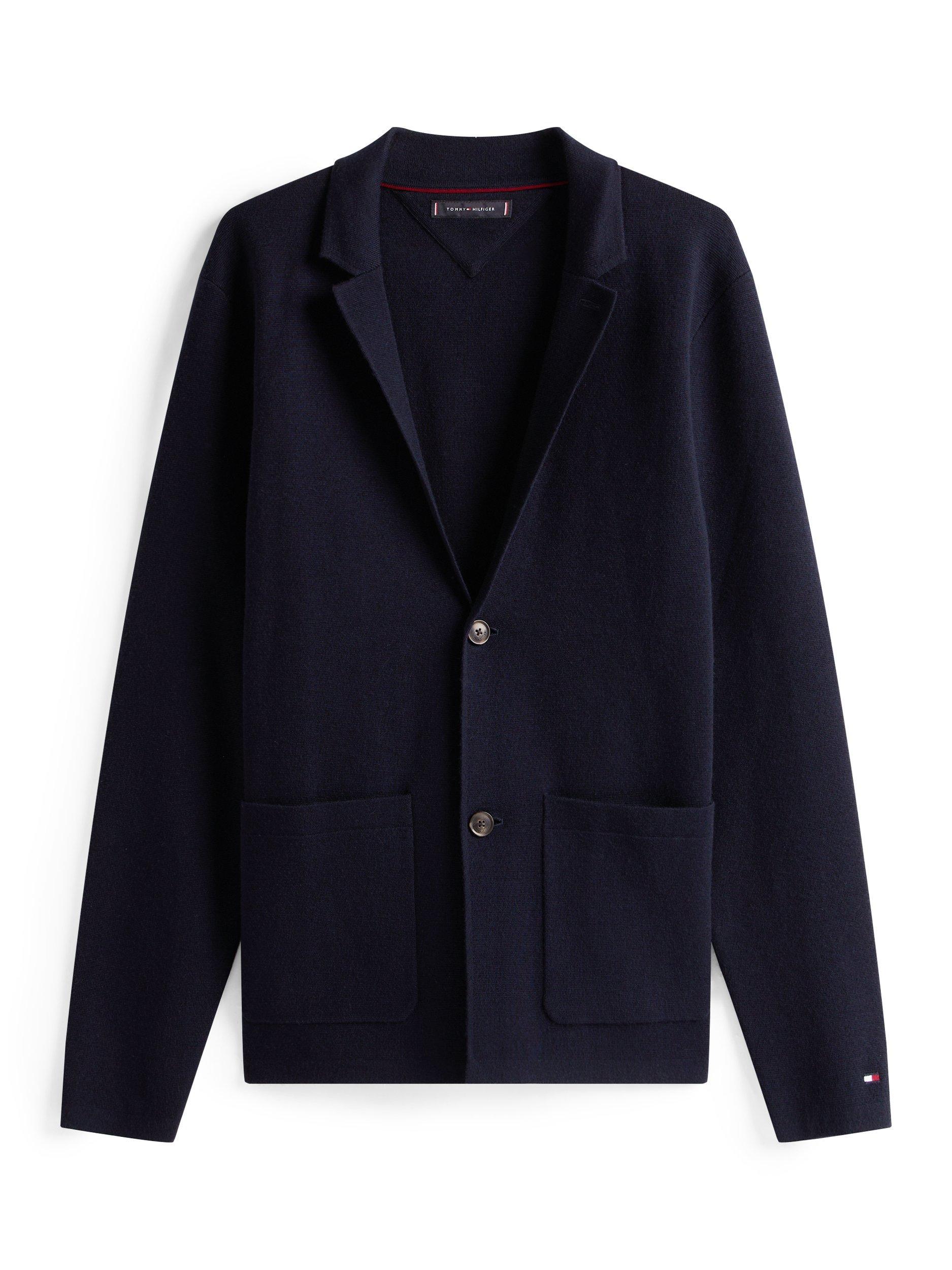 Product image 5 of 5, which shows Tommy Hilfiger Wool Blend Collar Cardigan, Desert Sky, XS