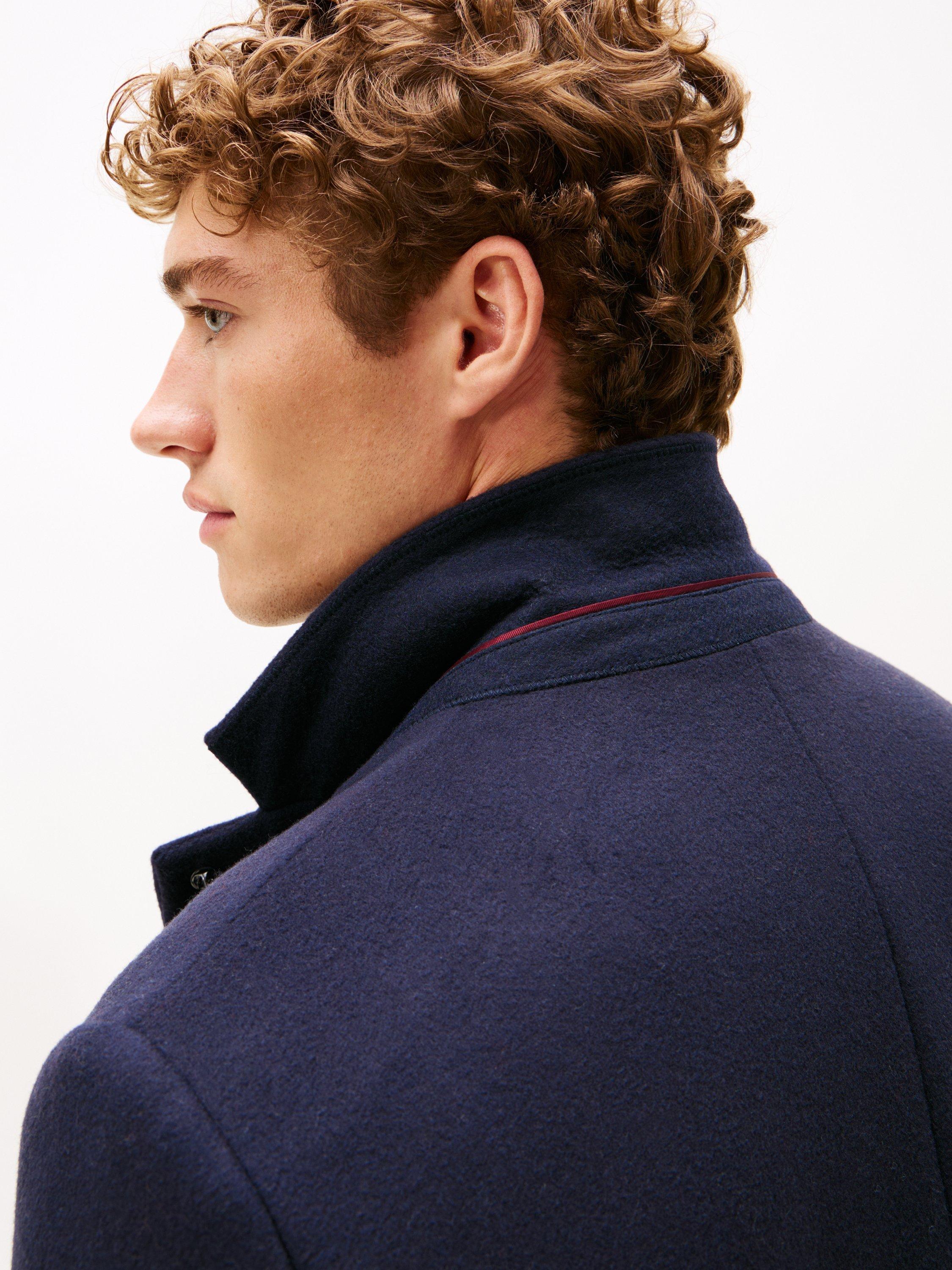 Product image 4 of 5, which shows Tommy Hilfiger Wool Blend Overcoat, Desert Sky, XXL