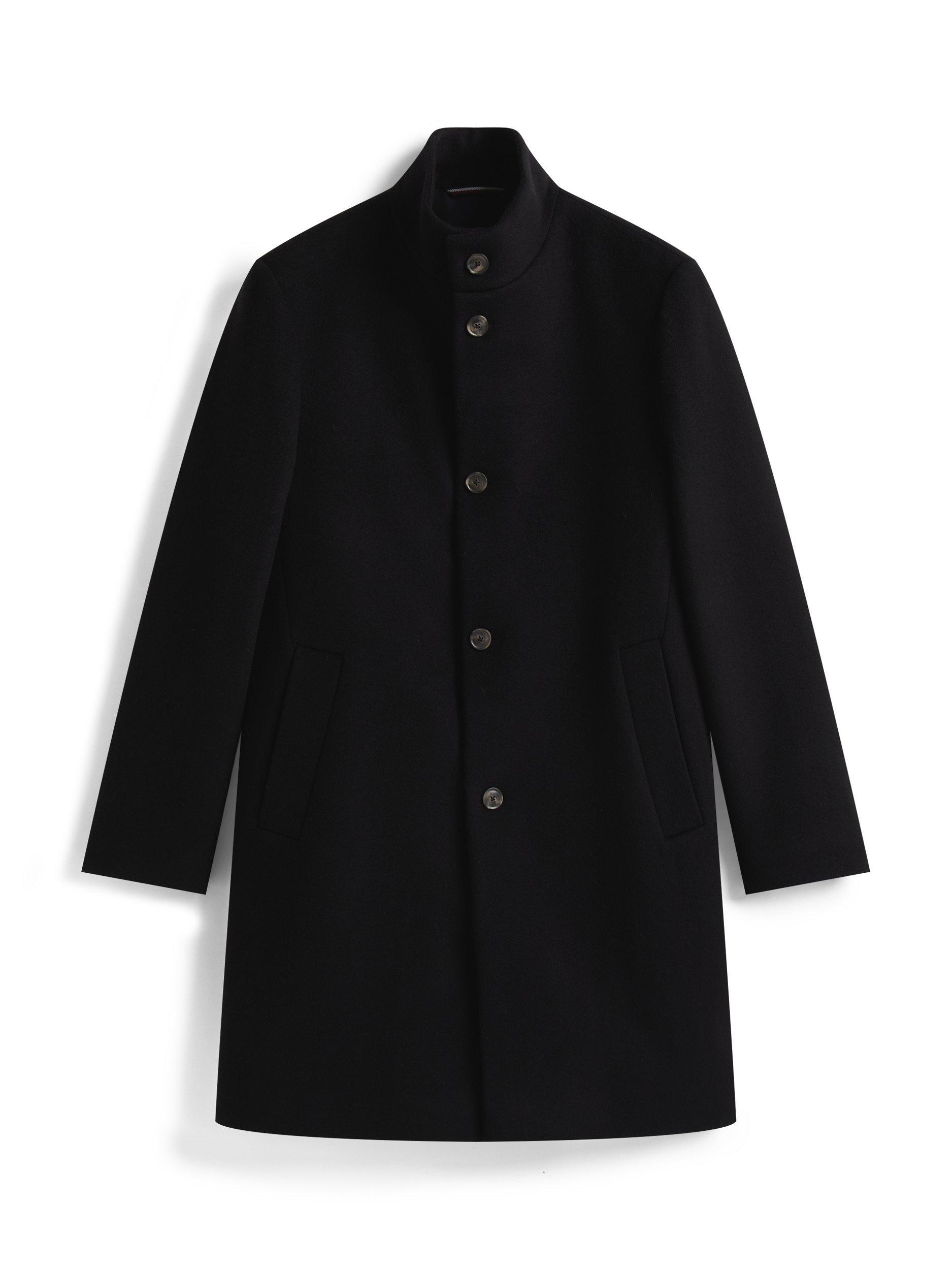 Product image 4 of 5, which shows Tommy Hilfiger Wool Blend Overcoat, Black, M