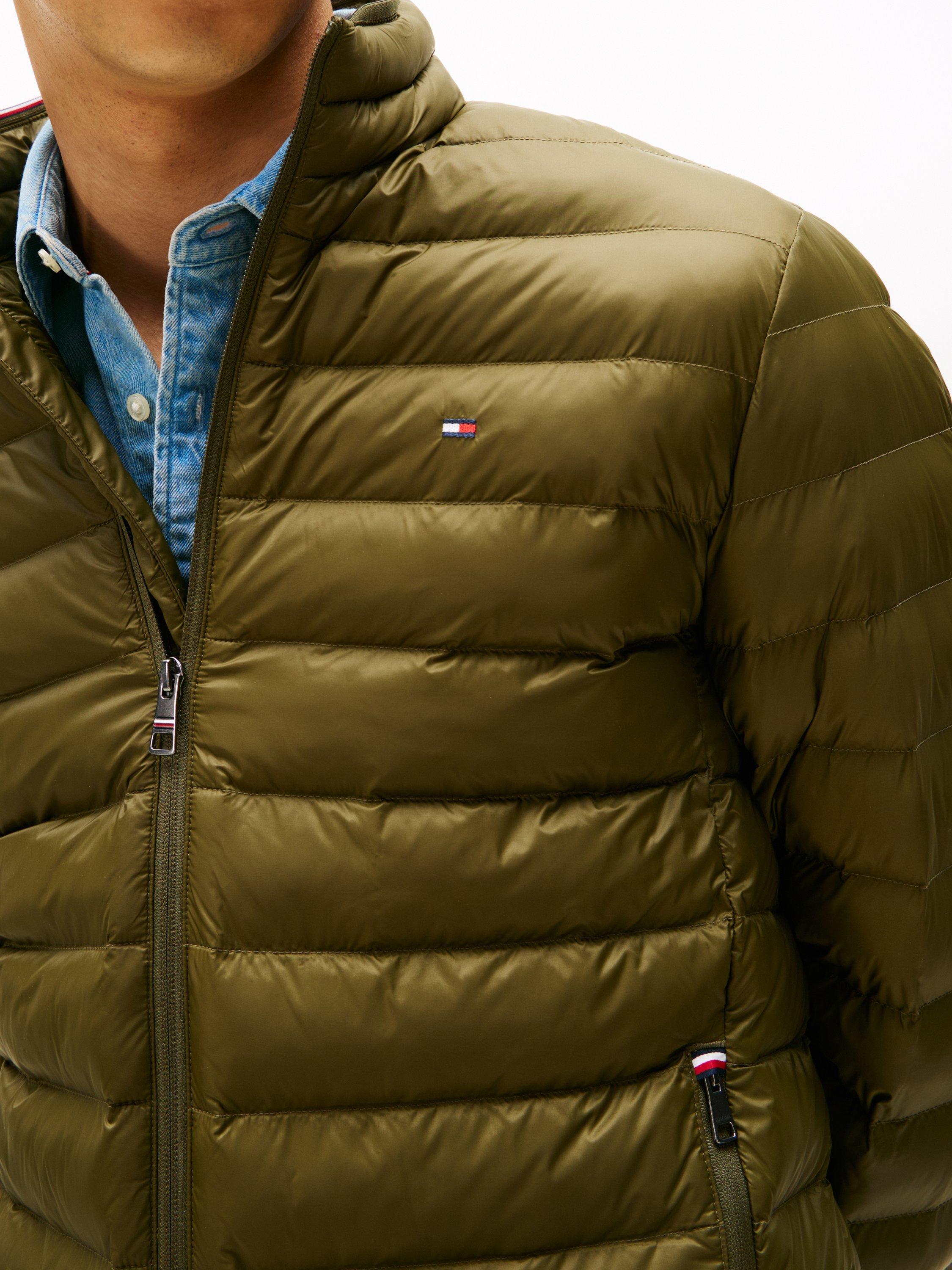 Product image 2 of 5, which shows Tommy Hilfiger Water-Repellent Packable Padded Jacket, Huntsman Green, S