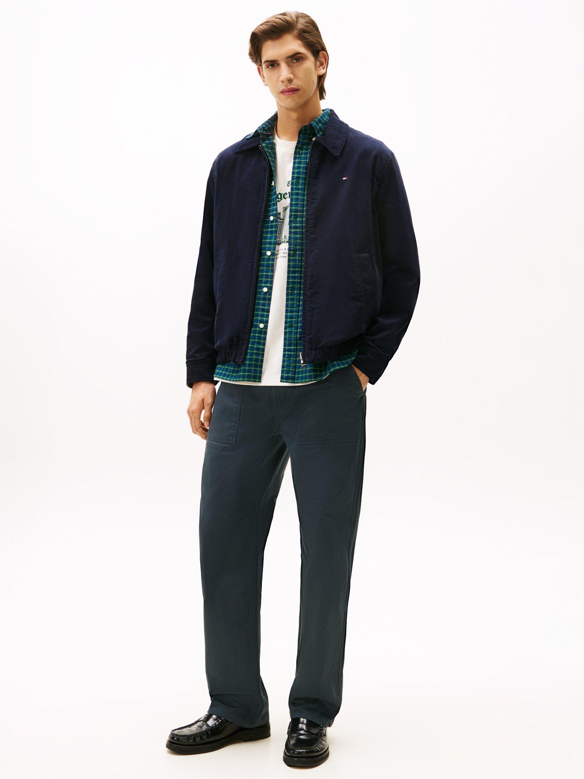 Product image 3 of 7, which shows Tommy Hilfiger Cotton Reversible Harrington Jacket, Desert Sky, S