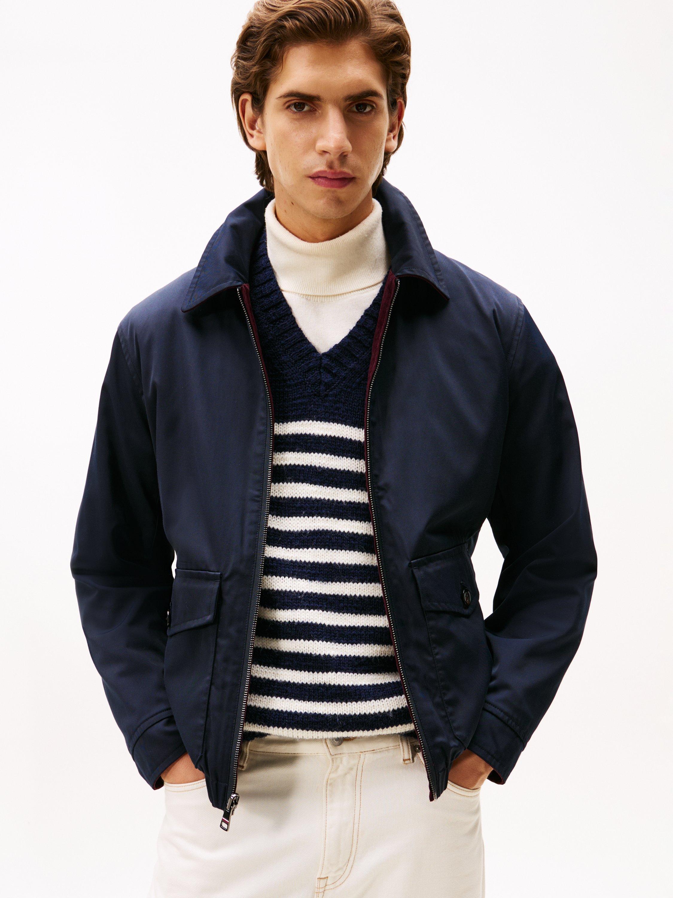 Product image 1 of 6, which shows Tommy Hilfiger Reversible Zip-Through Ivy Jacket, Deep Burgundy, L