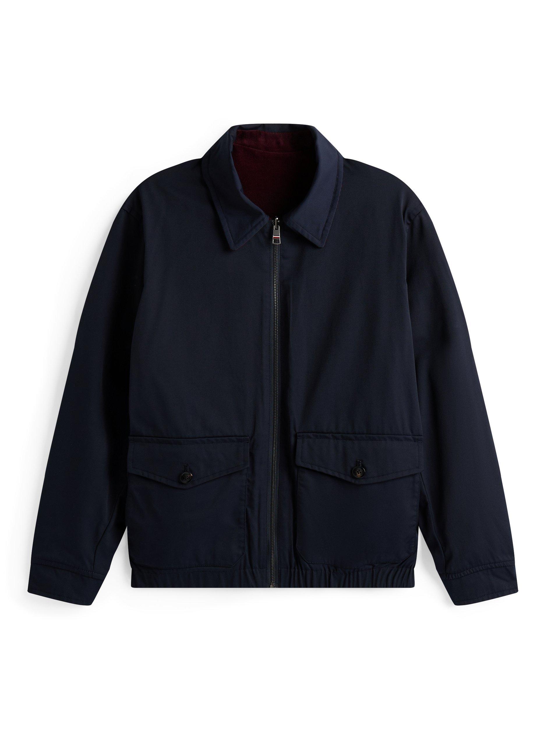 Product image 4 of 6, which shows Tommy Hilfiger Reversible Zip-Through Ivy Jacket, Deep Burgundy, L