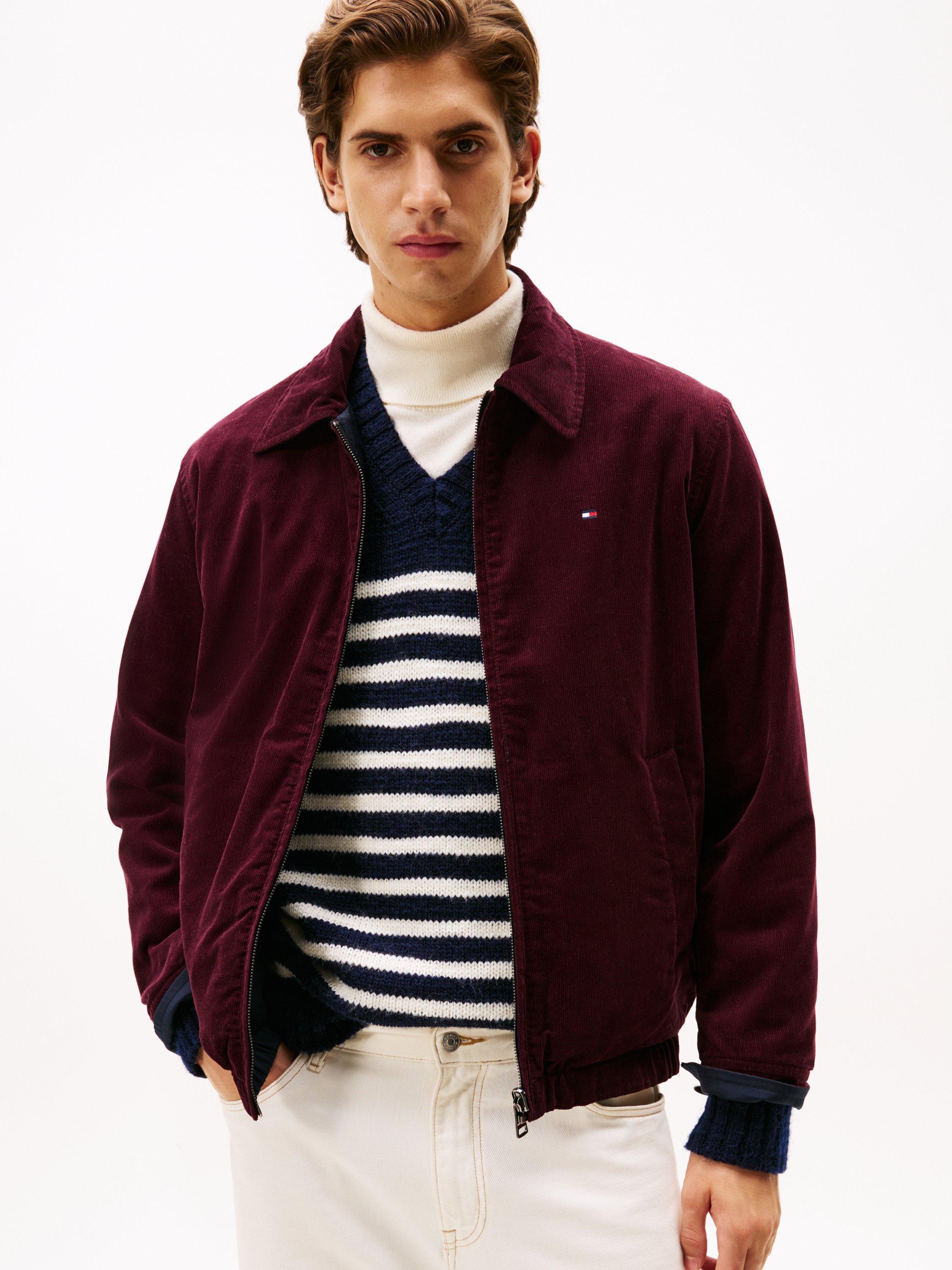Product image 6 of 6, which shows Tommy Hilfiger Reversible Zip-Through Ivy Jacket, Deep Burgundy, L