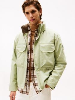 Tommy Hilfiger Cotton Blend Windproof Wader Jacket, Earth Sage