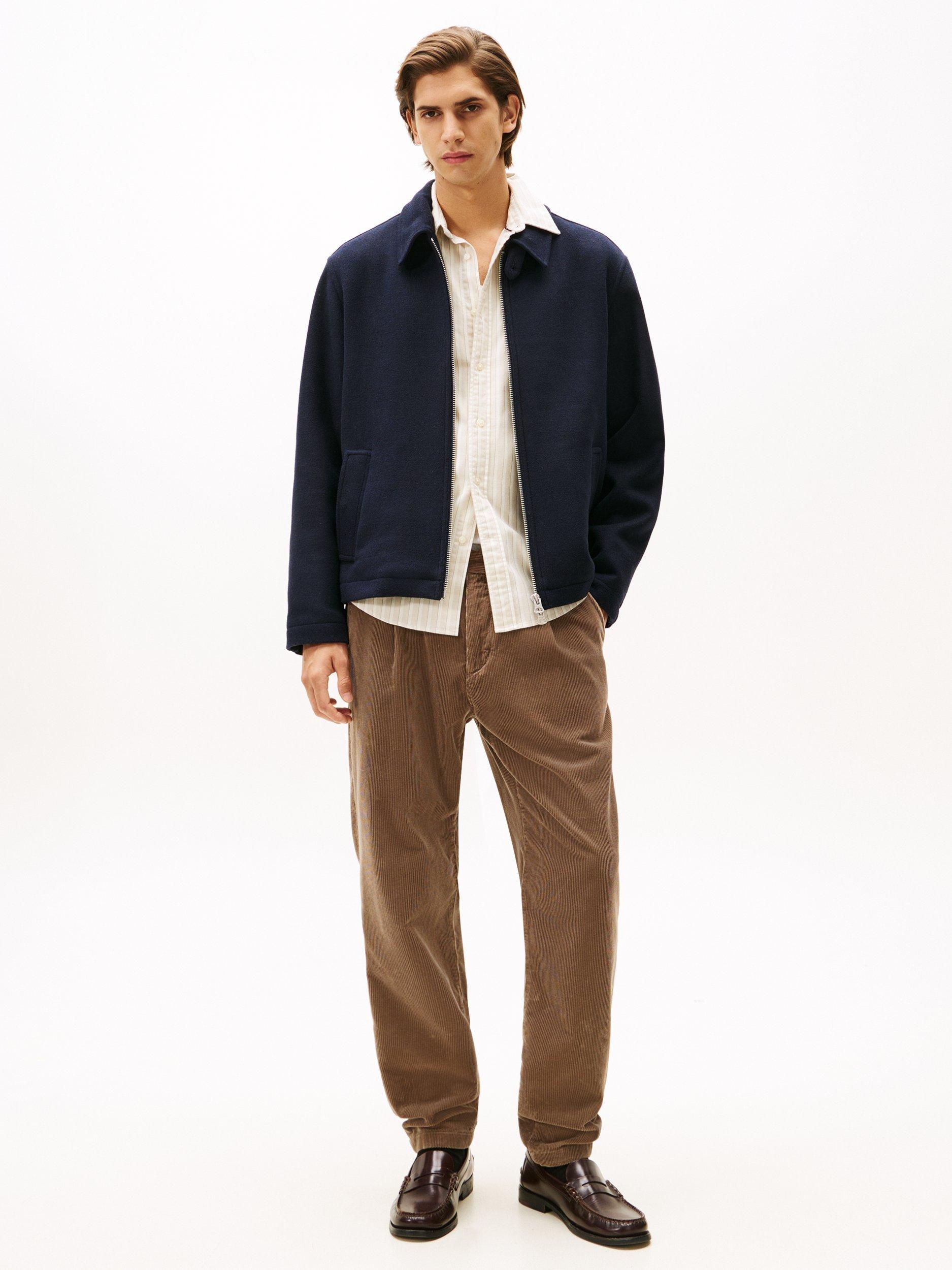 Product image 2 of 5, which shows Tommy Hilfiger Wool Blend Harrington Jacket, Desert Sky, S