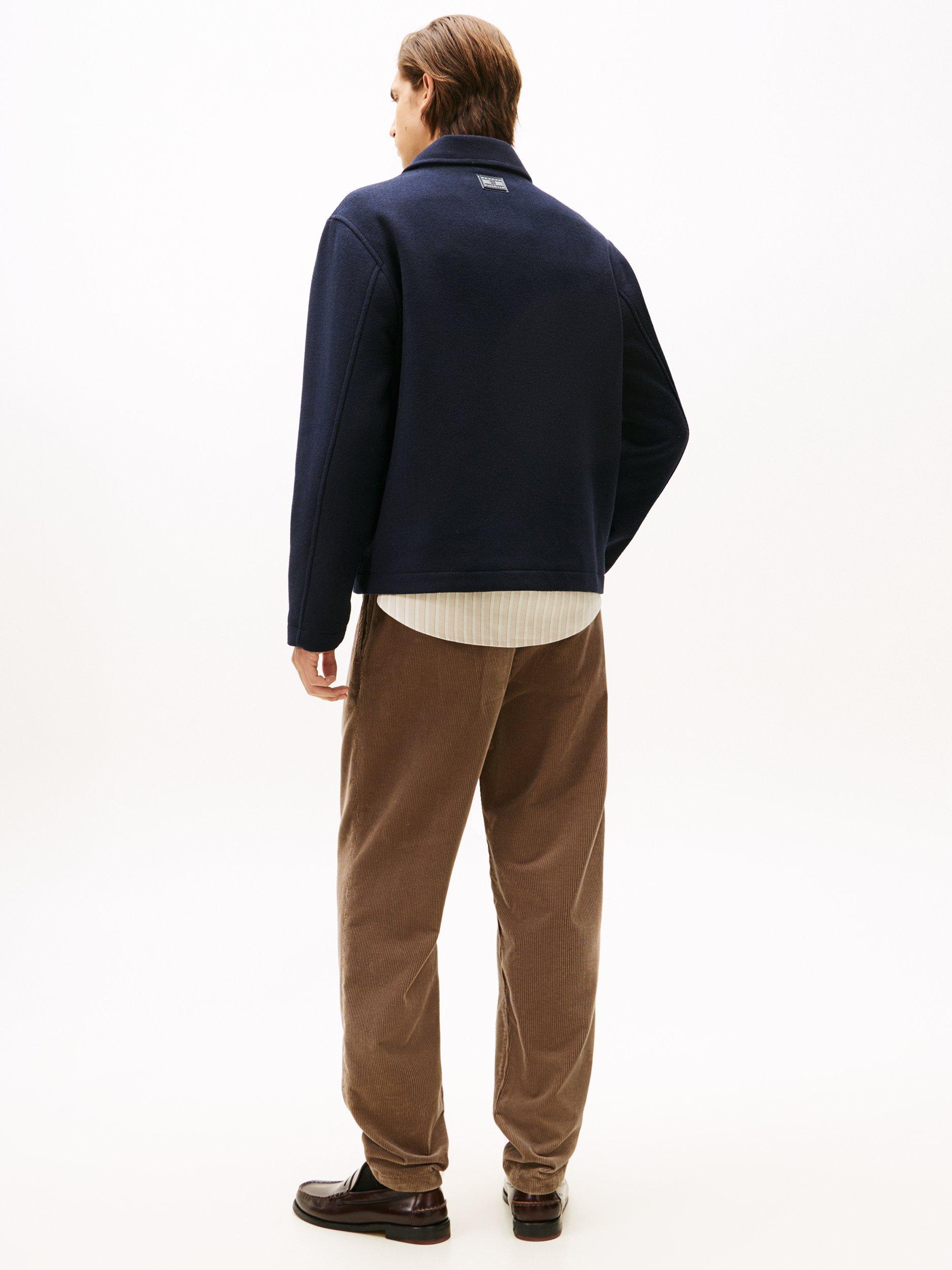 Product image 3 of 5, which shows Tommy Hilfiger Wool Blend Harrington Jacket, Desert Sky, S