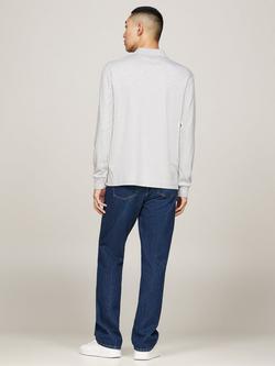 Tommy Hilfiger Regular Fit Long Sleeve Polo Shirt - view 2, Light Grey