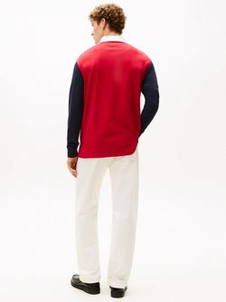 Tommy Hilfiger Cotton Long Sleeve Rugby Polo Shirt - view 2, Desert Sky