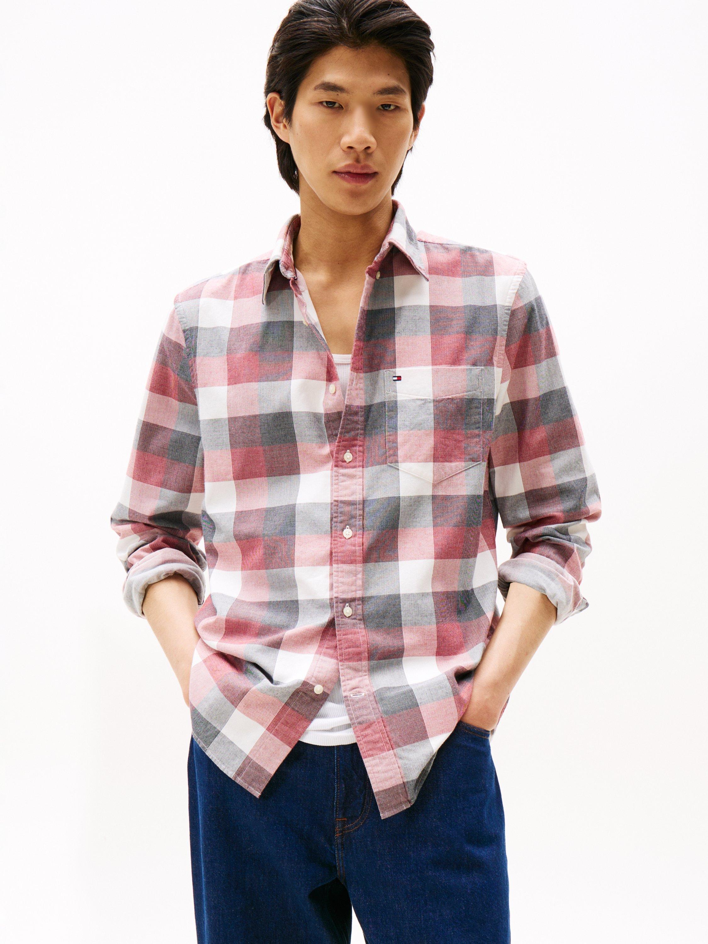 Tommy Hilfiger Cotton Check Long Sleeve Collar Shirt