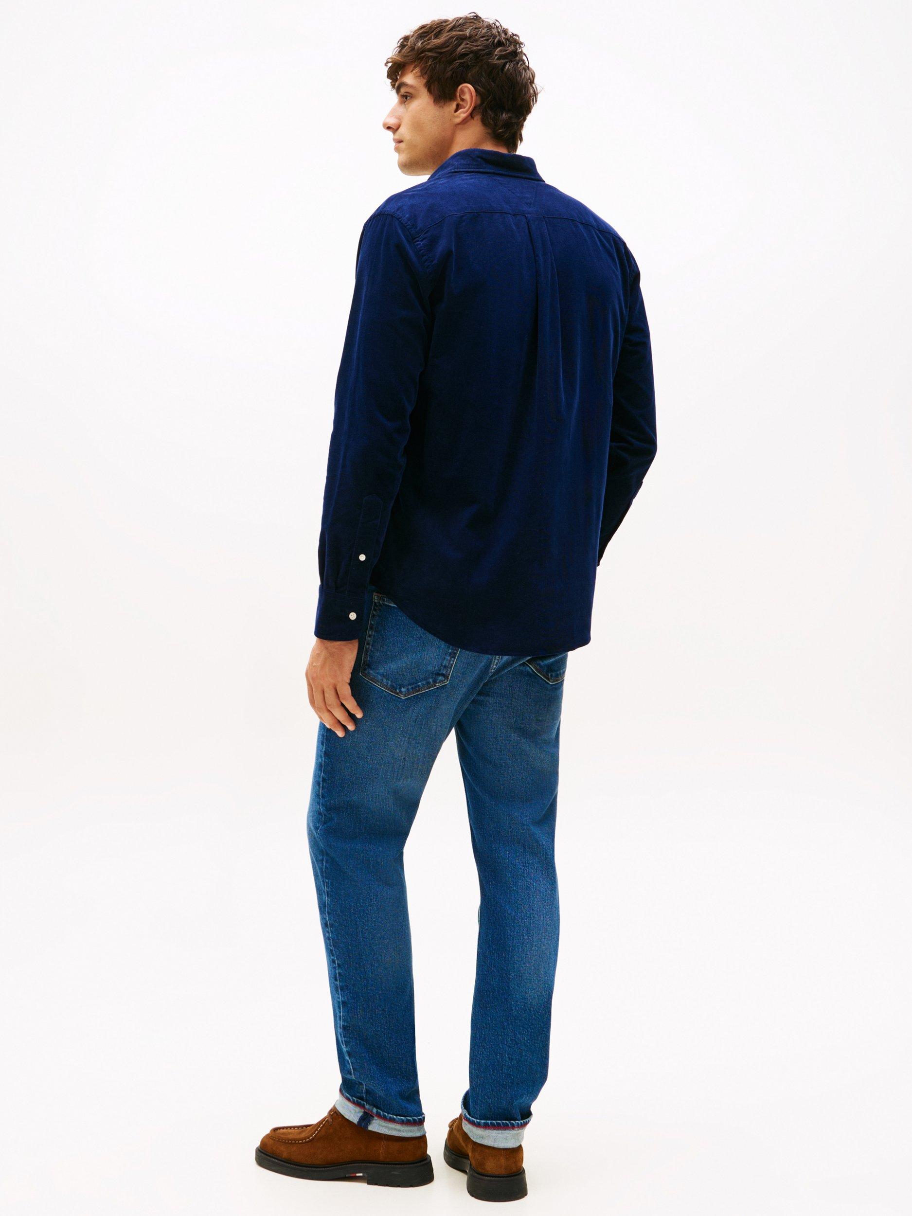 Product image 2 of 6, which shows Tommy Hilfiger Cotton Regular Fit Cord Shirt, Imperial Navy, M