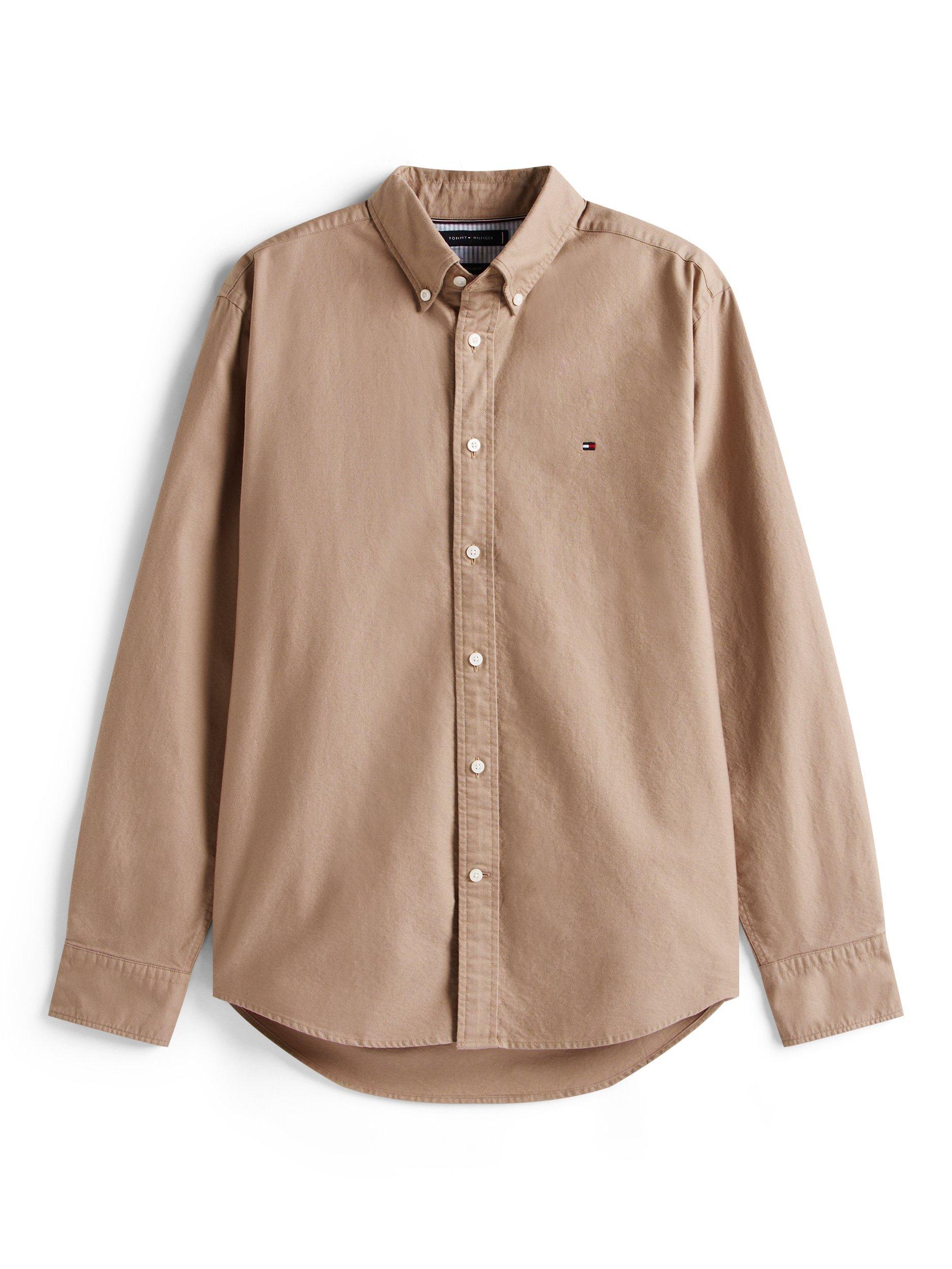 Product image 4 of 5, which shows Tommy Hilfiger Regular Fit Button-Down Collar Oxford Shirt, Taupe, M