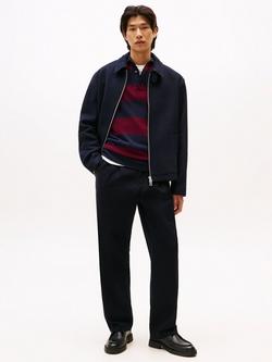 Tommy Hilfiger Straight Cotton Blend Trousers, Desert Sky