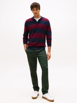 Tommy Hilfiger Printed Tapered Fit Cotton Blend Chinos, Riverbed Green - view 2, Riverbed Green