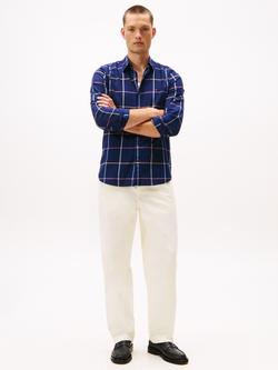 Tommy Hilfiger Murray Organic Cotton Straight Chinos Trousers, Ivory Silk