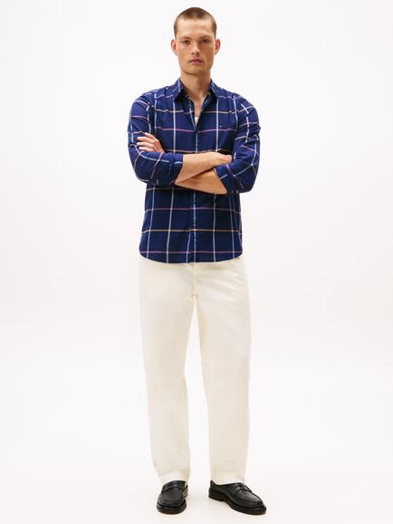 Tommy Hilfiger Murray Organic Cotton Straight Chinos Trousers, Ivory Silk