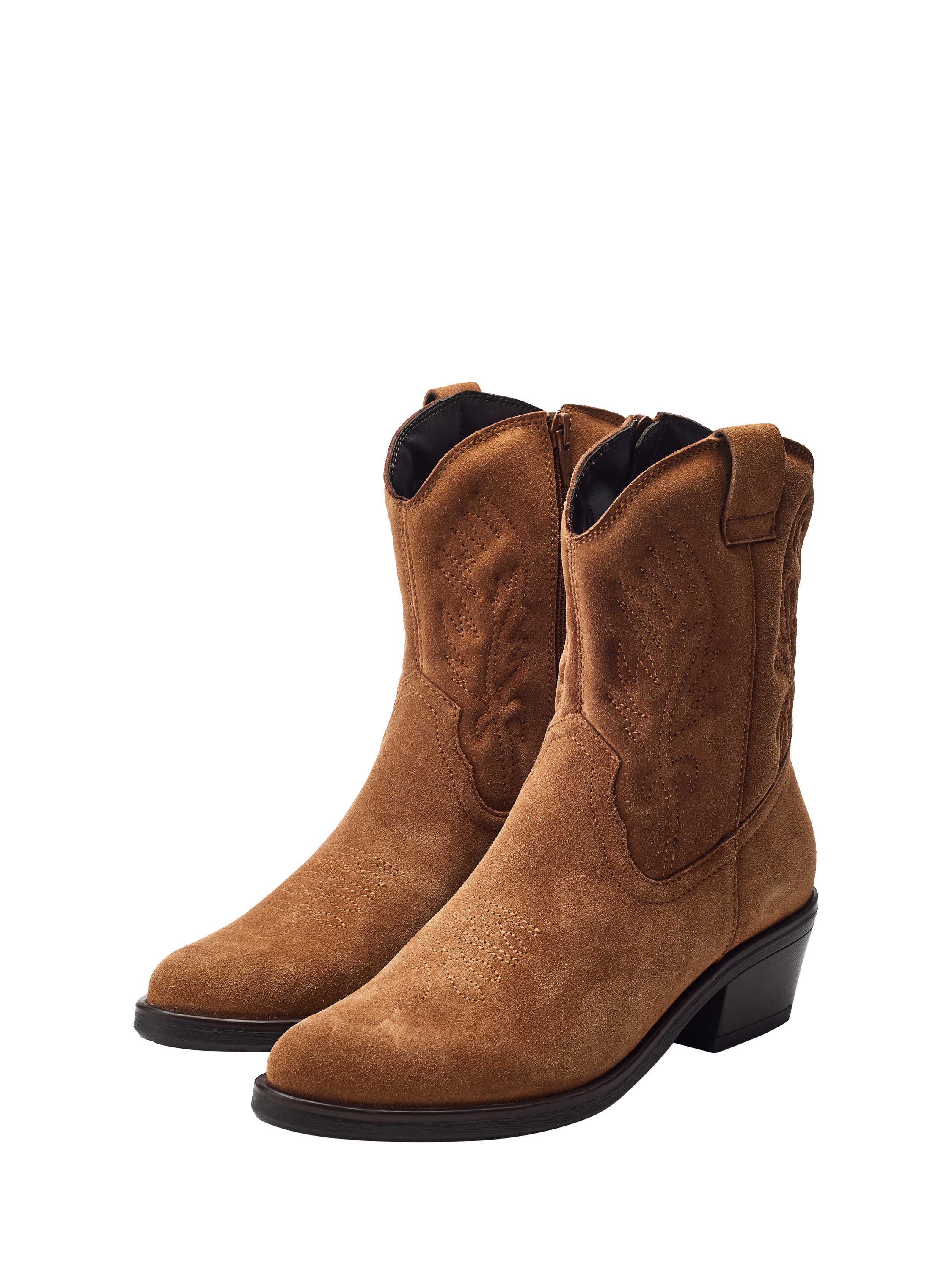 Product image 2 of 4, which shows Moda in Pelle Bletchley Western-Style Ankle Boots, Tan, 5