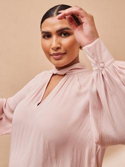 Live Unlimited Curve Twist High Neck Top, Pink, Pink