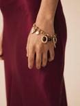 Mint Velvet Statement Charm Bracelet, Gold/Multi